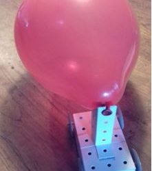 Making a balloon car.