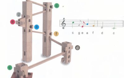 Construct a marble track and program a melody with Xyloba